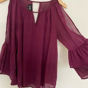 Burgundy blouse